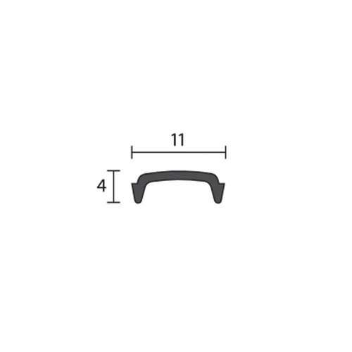 Raven RP423 Flexible PVC Extruded Replacement Cover Strip Black 1000mm A423BK