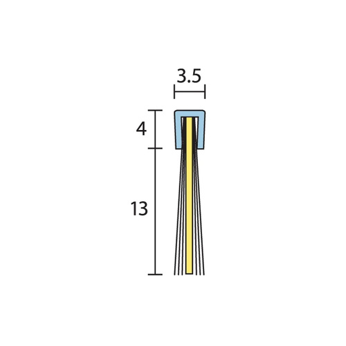 Raven RP52F Meeting Stile Seal Brush Strip Black - Available in Various Sizes