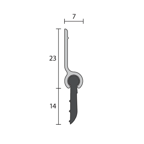 Raven RP5 Bottom Weather Strip Sweep Door Seal 1250mm Bronze Anodised A5B1250