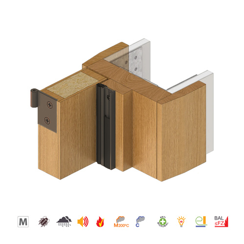 Raven RP78Si Door Perimeter Seal Double Door Set Bronze Anodised A78SIBDS