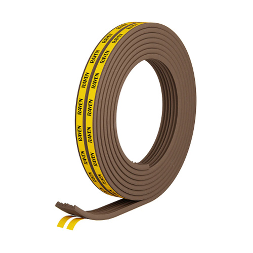 Raven EPDM Door and Window Weather Strip Self Adhesive 5000mm Brown R59B