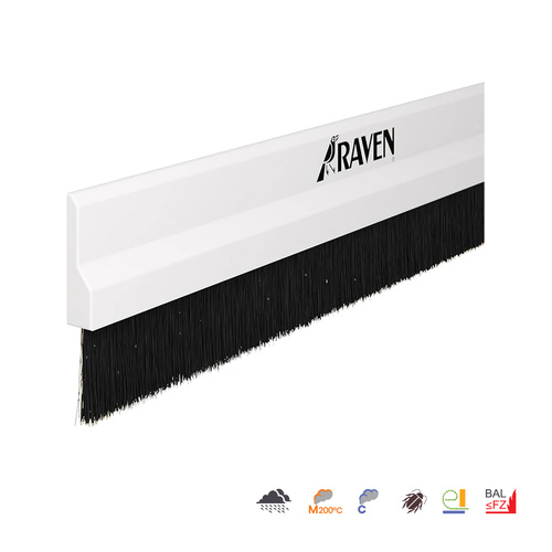Raven RP83 Brush Strip Door Seal 920mm White R83W