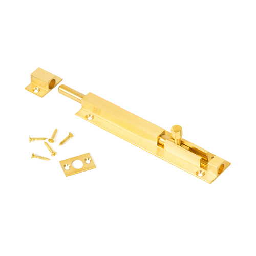 Scope BB02 Barrel Bolt Heavy Duty Long Throw 200x32mm Polished Brass BB02.200PB.B