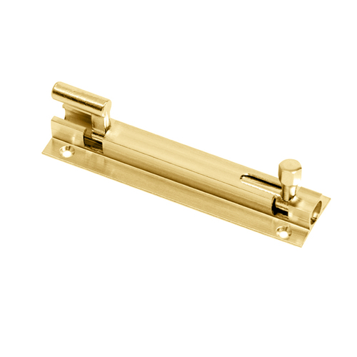 Scope Heavy Duty Necked Barrel Bolt 100mm Polished Brass BB06.100PB.B