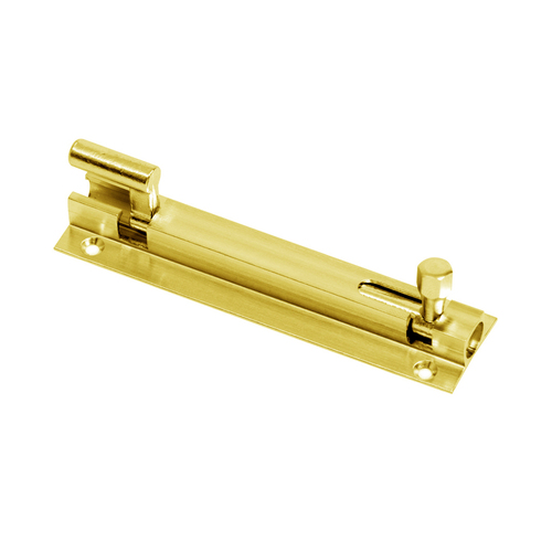 Out of Stock: ETA End July - Scope BB06 Necked Barrel Bolt Polished Brass 100x25mm BB06100PBB