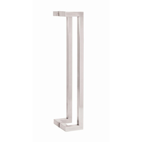 Scope Door Entrance Pull Handle Offset Square Back to Back 600X25mm Satin Stainless Steel