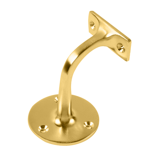 Restocking Soon: ETA End June - Scope Handrail Bracket 60mm Satin Brass HB0160SB.B