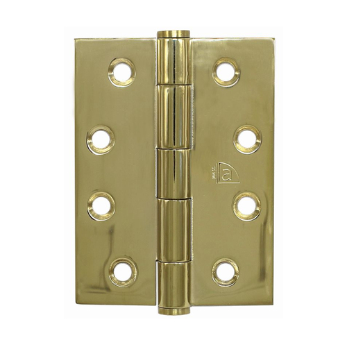 Austyle Door Butt Hinge Fixed Pin 100x75x2.5mm Polished Brass PVD 15108