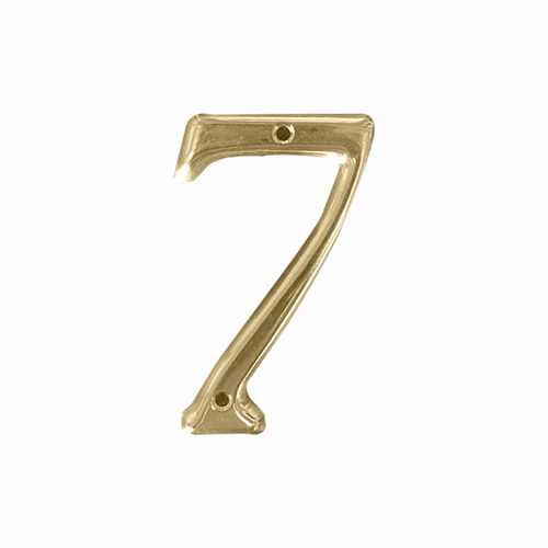 Austyle Classic Numeral House Number 7 PVD Polished Brass 75mm 18877