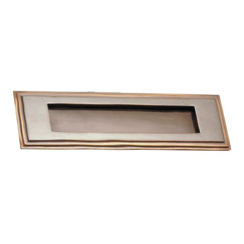 Superior Brass Letter Plate Edged 90x280mm Antique Copper 23066
