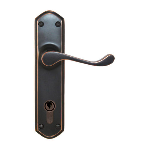 Superior Brass Victorian Design 2 Door Lever Entrance Set 85mm Antique Copper 24176E