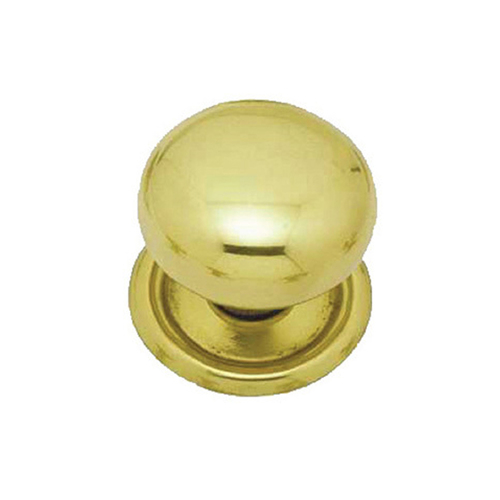 Superior Brass Round Cupboard Knob 25mm Polished Brass 3032