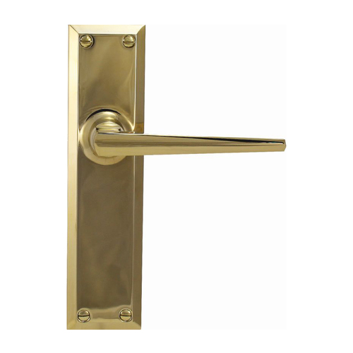Superior Brass Heritage Door Lever Passage Set 200mm Polished Brass 3169