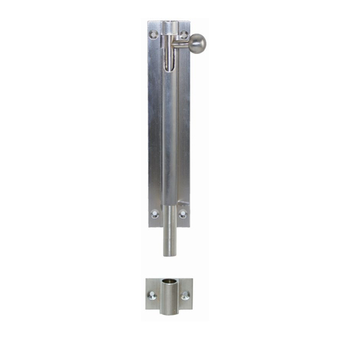 Austyle Door Barrel Bolt 50mm Throw 200x32mm Polished Chrome 34265