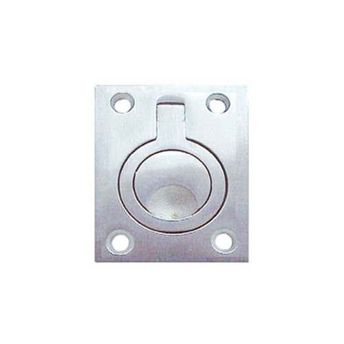 Superior Brass Flush Ring Pull 40x50mm Bright Chrome 34450