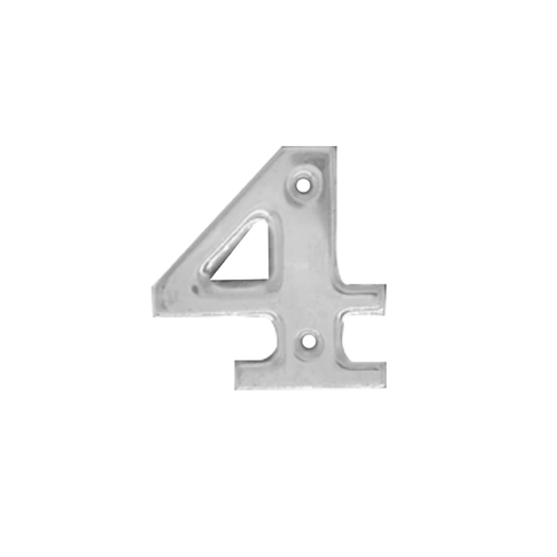 Austyle Contemporary Numeral Number 4 75mm Polished Stainless Steel 38834