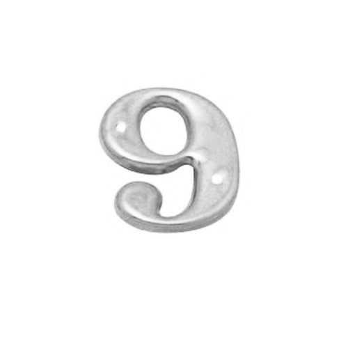 Austyle Contemporary Numeral Number 9 100mm Polished Stainless Steel 38849