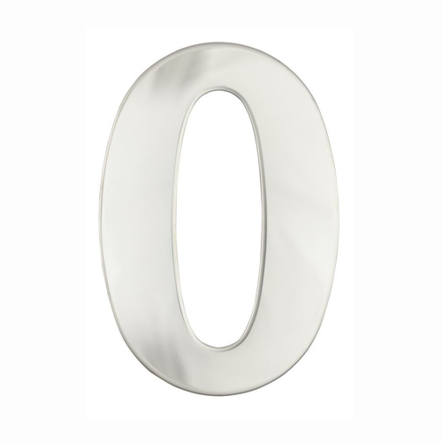 Austyle Architectural Numeral No. 0 Concealed Fix 130mm Polished Stainless Steel 38910