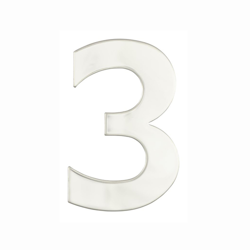 Austyle Architectural Numeral Number 3 Polished Stainless Steel 150mm 38923