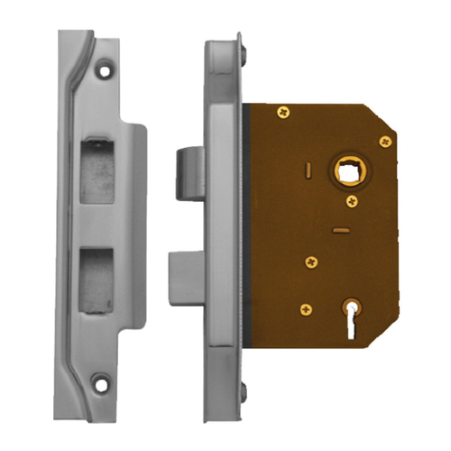 Austyle Rebated Mortice Lock 3 Lever 45mm Chrome Plate 39047