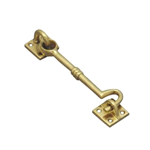 Superior Brass Cabin Hook and Eye 200mm Polished Brass 4054