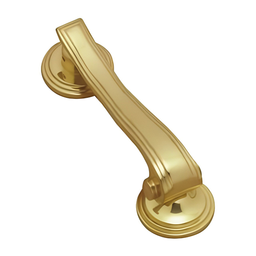 Superior Brass Art Deco Vertical Door Knocker 150mm Polished Brass 4093