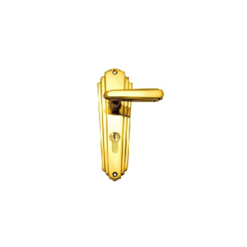 Superior Brass Lever To Suit Euro Cylinder 47.6mm Lock Polished Brass 4100A