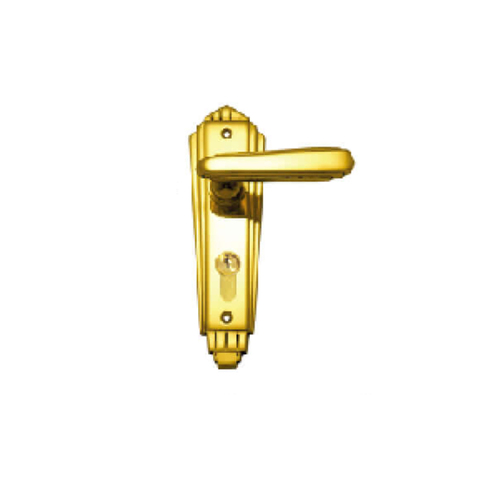 Superior Brass Lever To Suit Euro Cylinder 47.6mm Lock Polished Brass 4103A