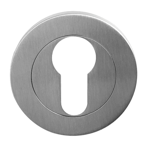 Austyle Euro Round Escutcheon Pair 52mm Satin Stainless Steel 43704