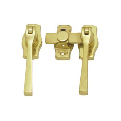 Restocking Soon: ETA Early May - Superior Brass French Door Fastener 100mm Polished Brass 4433