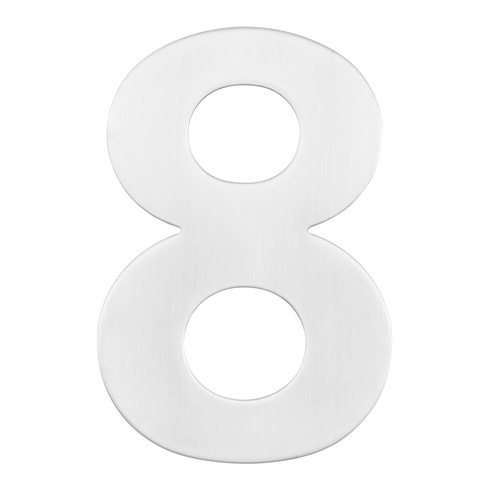 Austyle Numeral No. 8 Concealed Fix 150mm Satin Stainless Steel 48928