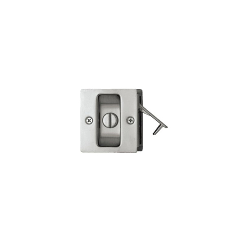 Superior Brass Cavity Sliding Door Lock Privacy Satin Chrome 49050