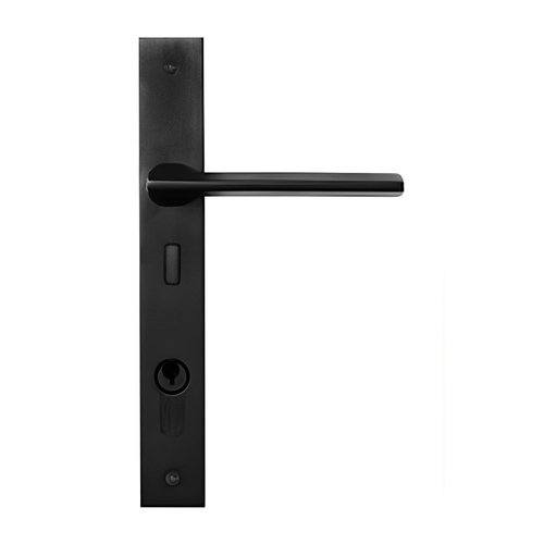 Builders Choice Door Lever Entrance with Privacy Lock 225mm Matt Black 53675M