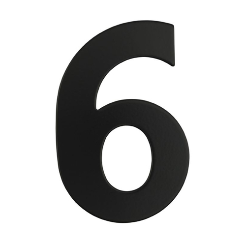 Austyle Architectural Numeral Number 6 Matt Black 58916