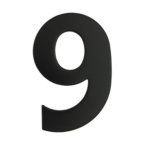 Austyle Architectural Numeral Number 9 Matt Black 58919