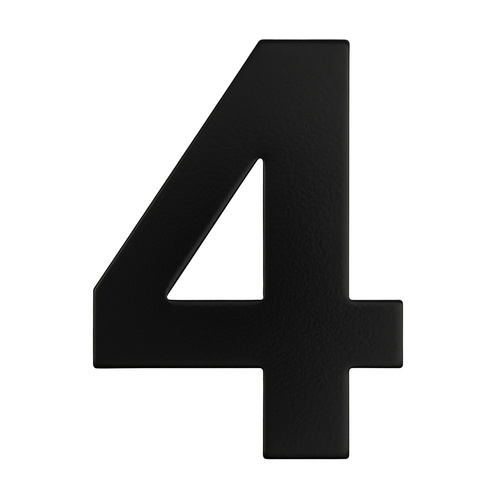 Austyle Numeral No. 4 Concealed Fix 150mm Matt Black 58924