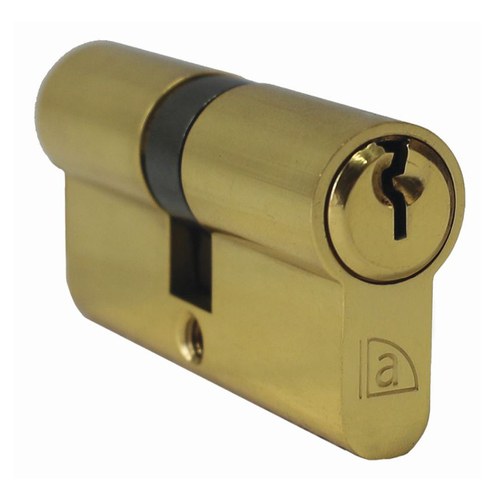 Austyle C4 5 Pin Euro Double Cylinder 60mm Polished Brass 9143