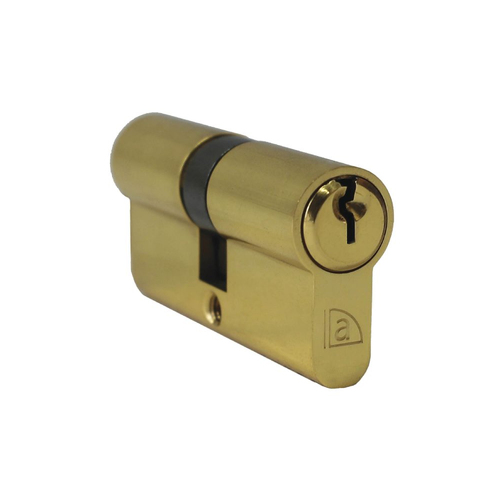 Austyle C4 5 Pin Euro Double Cylinder 65mm Polished Brass 9144