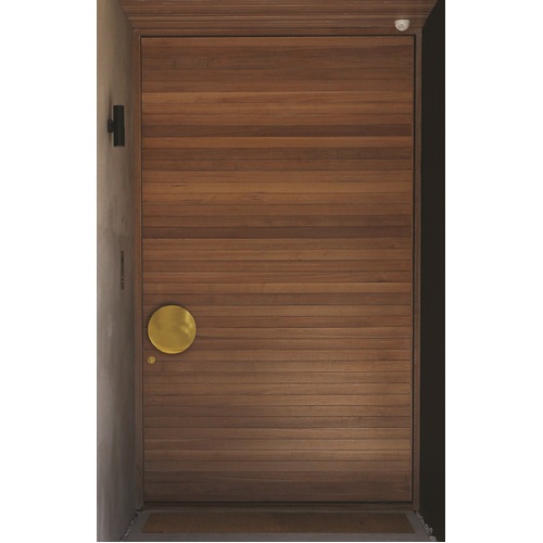 Austyle Circular Entrance Door Pull Handle Back to Back 300mm Satin Brass 93994