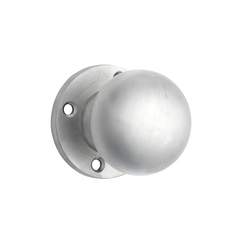 Tradco Retro Fit Mortice Door Knob on Round Rose Satin Chrome 0698