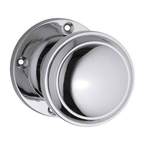 Restocking Soon: ETA End March - Tradco Milton Door Knob on Rose 57mm Chrome Plated 0735