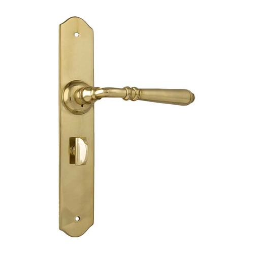 Tradco Reims Lever on Long Backplate Privacy Polished Brass 0771P