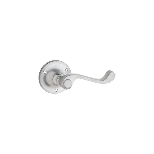 Tradco Milton Door Lever Handle On Rose Satin Chrome 0797