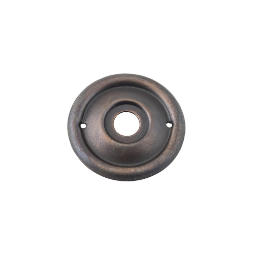 Tradco 0843 Milled Edge Knob Backplate Antique Brass 46mm (PAIR)
