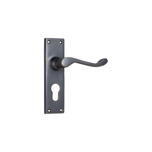 Out of Stock: ETA End May - Tradco Victorian Lever on Long Backplate Euro Antique Copper 0902E