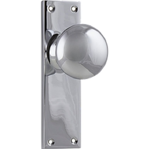 Tradco Victorian Knob on Long Backplate Passage Chrome Plated 0910