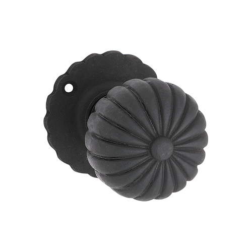 Out of Stock: ETA Mid September - Tradco Fluted Mortice Knob on Round Rose Antique Finish 55mm 1012