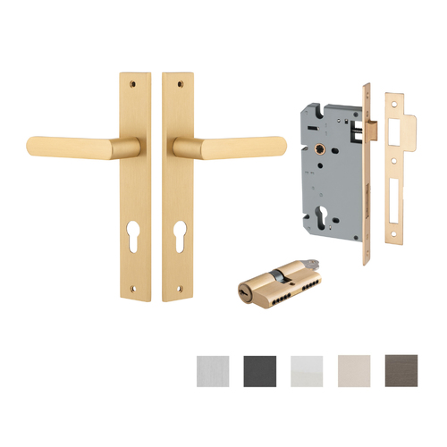 Iver Osaka Door Lever Handle on Rectangular Backplate Entrance Key/Key