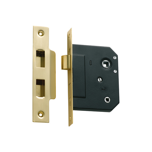 Tradco 1136PB Privacy Mortice Lock Polished Brass 57mm