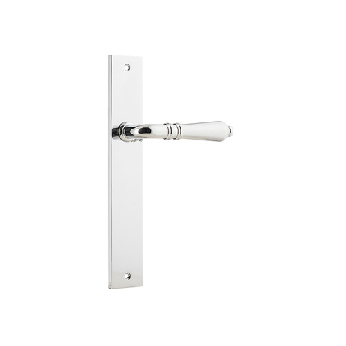 Iver Sarlat Lever Handle on Rectangular Backplate Passage Chrome Plated 11700